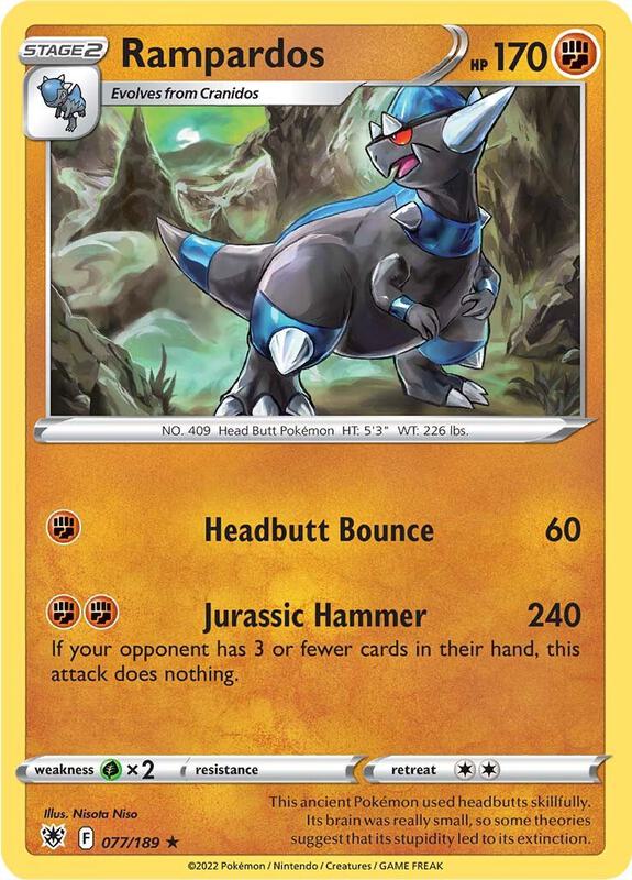 Rampardos - Reverse Holofoil 077/189 Astral Radiance | Rare Pokemon Card
