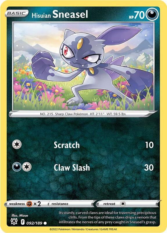Hisuian Sneasel - Reverse Holofoil 092/189 Astral Radiance | Common Pokemon Card