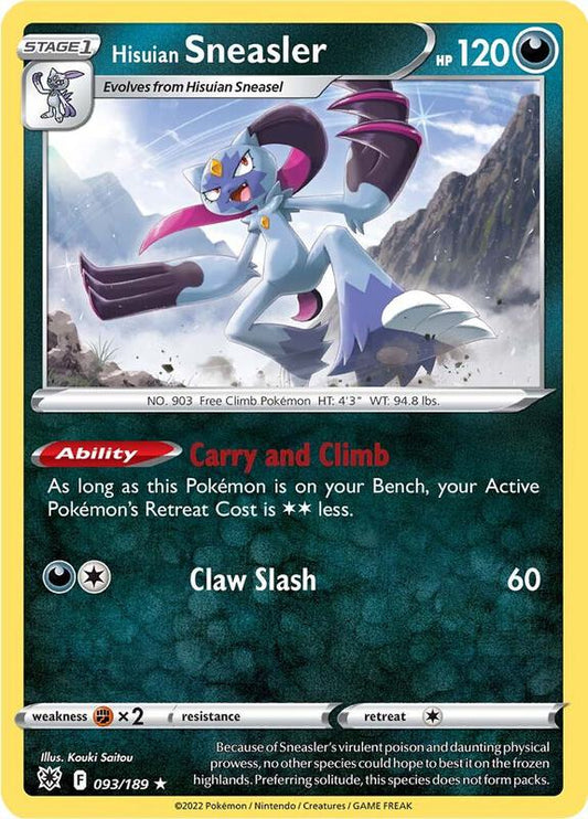 Hisuian Sneasler - Reverse Holofoil 093/189 Astral Radiance | Rare Pokemon Card