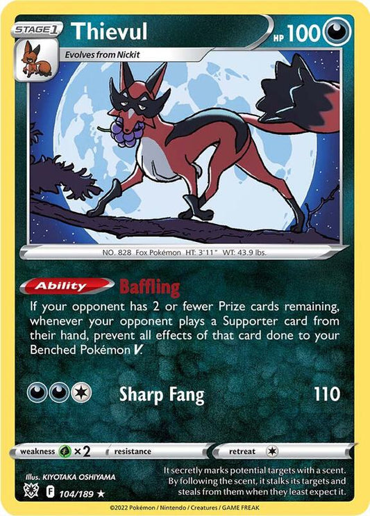 Thievul - Normal 104/189 Astral Radiance | Rare Pokemon Card