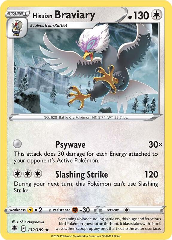 Hisuian Braviary - Normal 132/189 Astral Radiance | Rare Pokemon Card