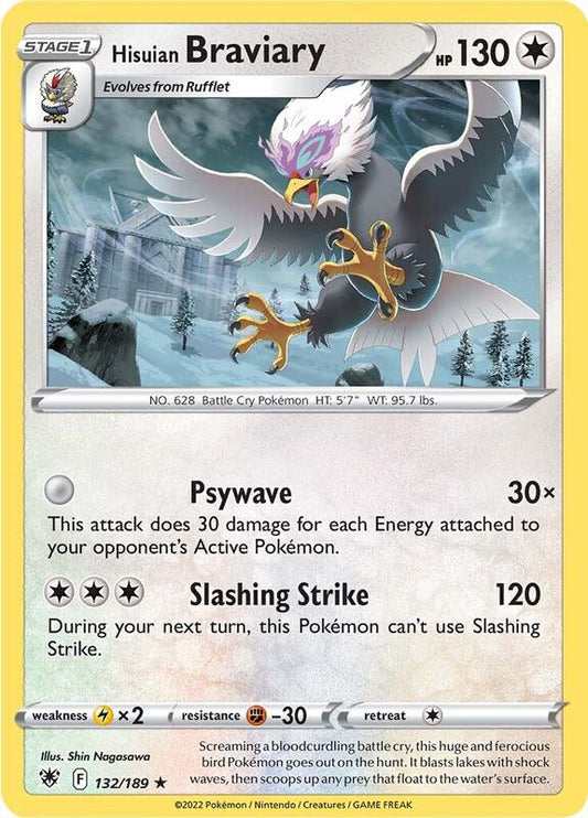 Hisuian Braviary - Normal 132/189 Astral Radiance | Rare Pokemon Card