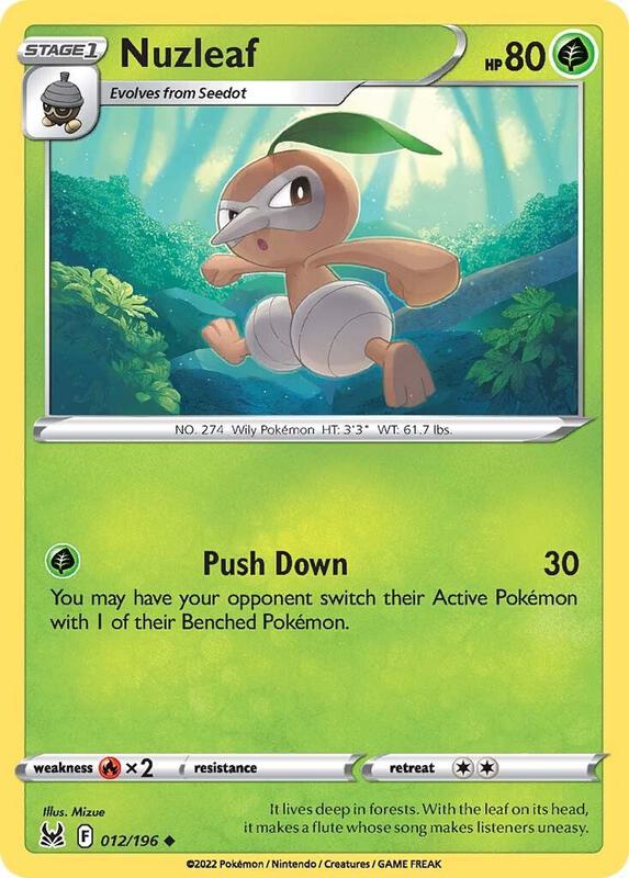 Nuzleaf - Reverse Holofoil 012/196 Lost Origin | Uncommon Pokemon TCG PokePursuitTCG