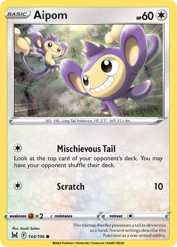 Aipom - Normal 144/196 Lost Origin | Common Pokemon TCG PokePursuitTCG