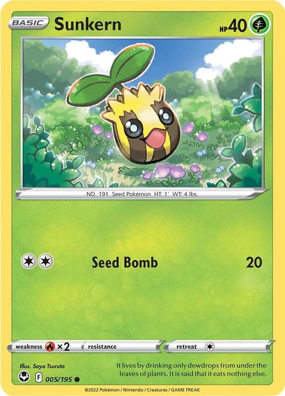 Sunkern - Normal 005/195 Silver Tempest | Common Pokemon Card