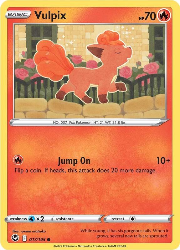 Vulpix - Reverse Holofoil 017/195 Silver Tempest | Common Pokemon Card
