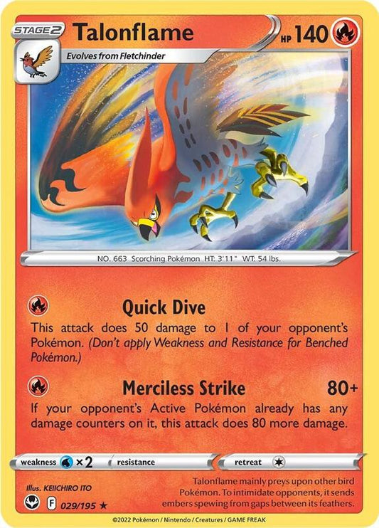 Talonflame - Normal 029/195 Silver Tempest | Rare Pokemon Card