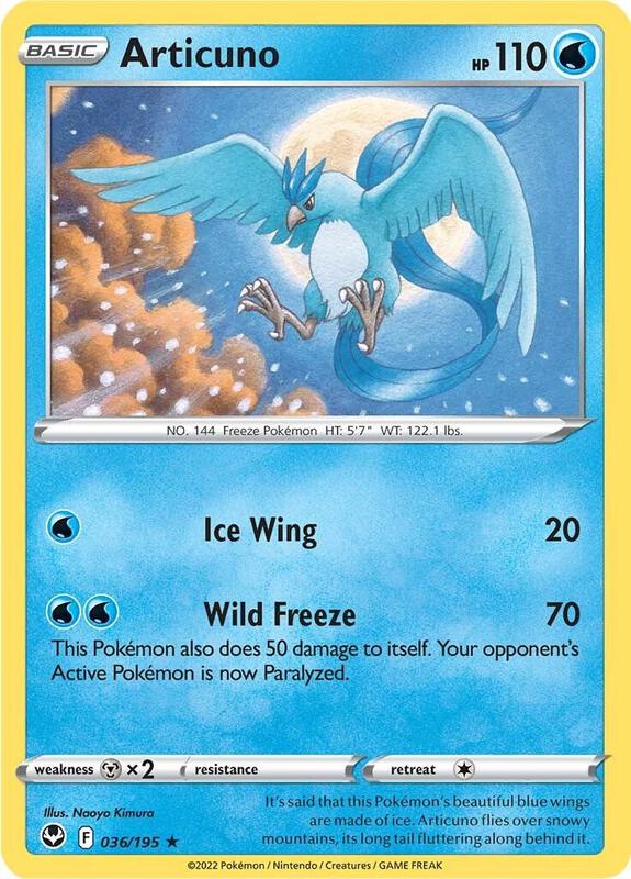 Articuno - Reverse Holofoil 036/195 Silver Tempest | Rare Pokemon Card