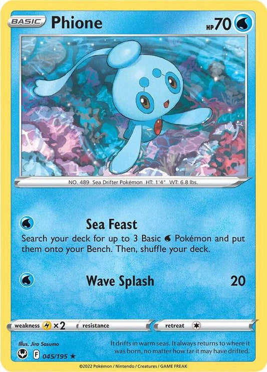 Phione - Normal 045/195 Silver Tempest | Rare Pokemon Card