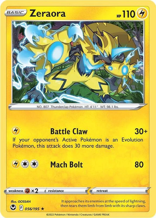Zeraora - Normal 056/195 Silver Tempest | Rare Pokemon Card
