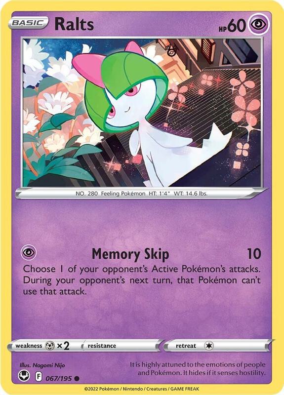 Ralts - Normal 067/195 Silver Tempest | Common Pokemon Card