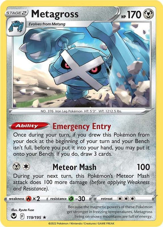 Metagross - Reverse Holofoil 119/195 Silver Tempest | Rare Pokemon Card