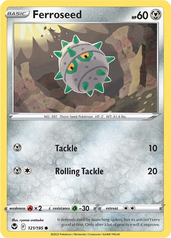 Ferroseed - Normal 121/195 Silver Tempest | Common Pokemon Card