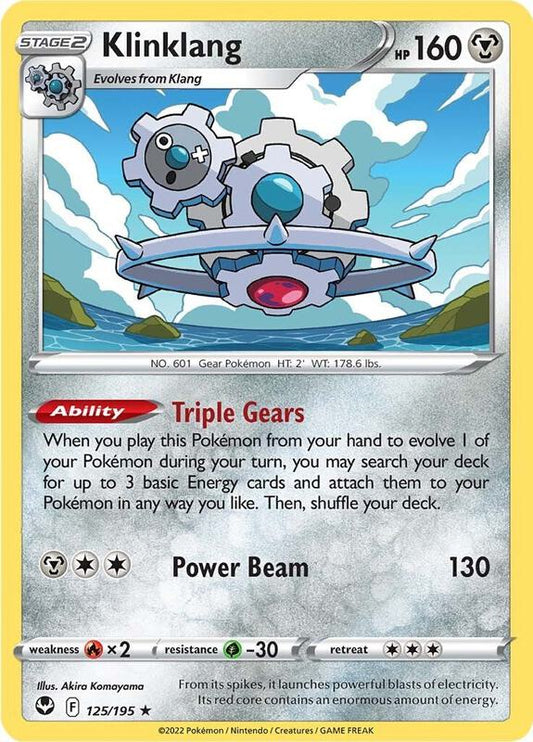 Klinklang - Normal 125/195 Silver Tempest | Rare Pokemon Card