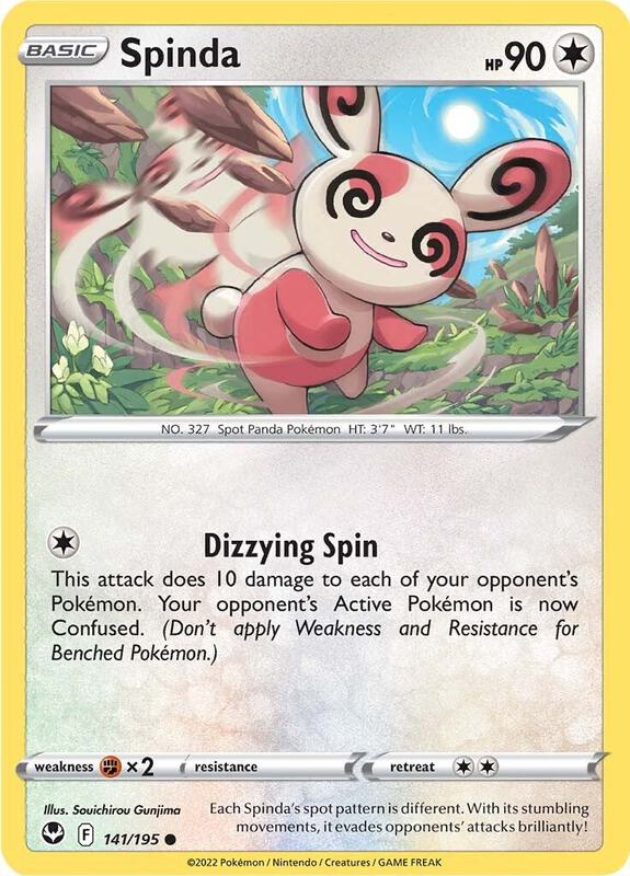 Spinda - Reverse Holofoil 141/195 Silver Tempest | Common Pokemon Card
