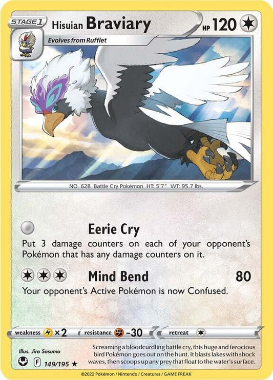 Hisuian Braviary - Normal 149/195 Silver Tempest | Rare Pokemon Card
