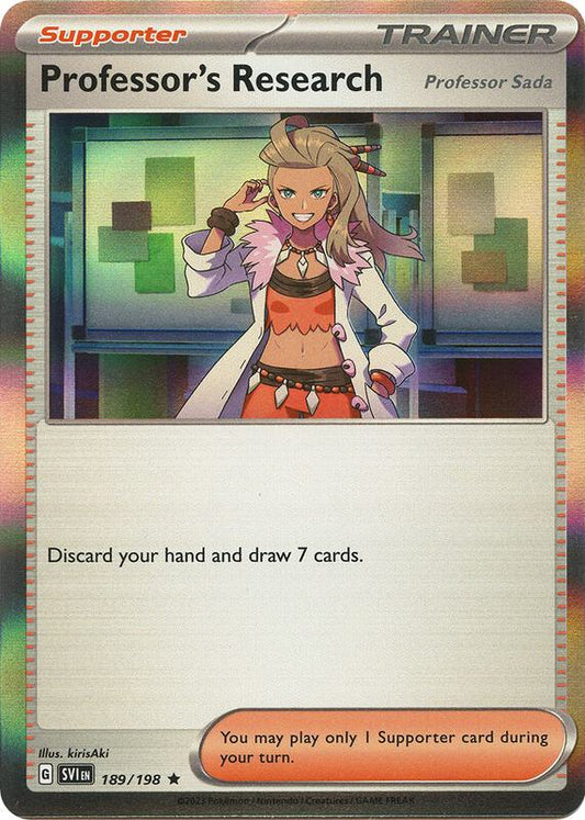 Professor's Research - 189/198 - Normal 189/198 Scarlet & Violet | Rare Trainer Card