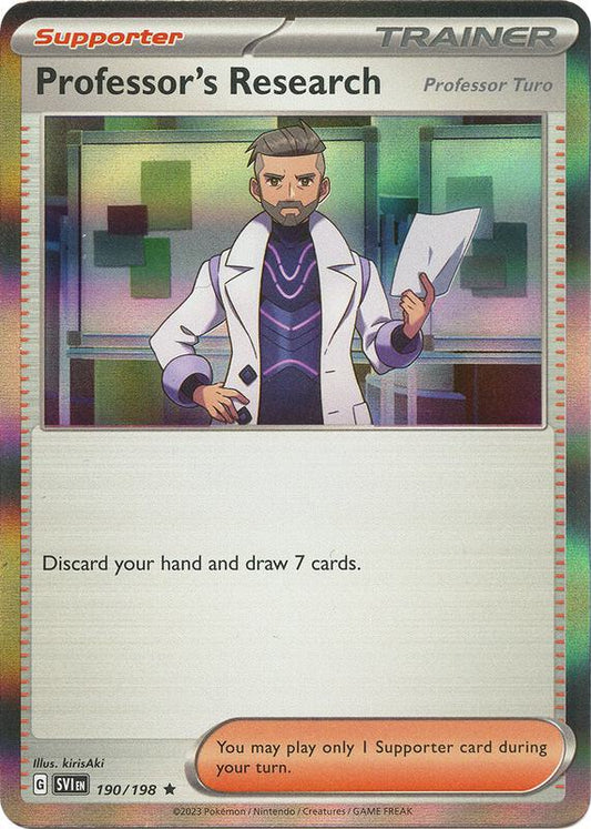 Professor's Research - 190/198 - Holofoil 190/198 Scarlet & Violet | Rare Trainer Card