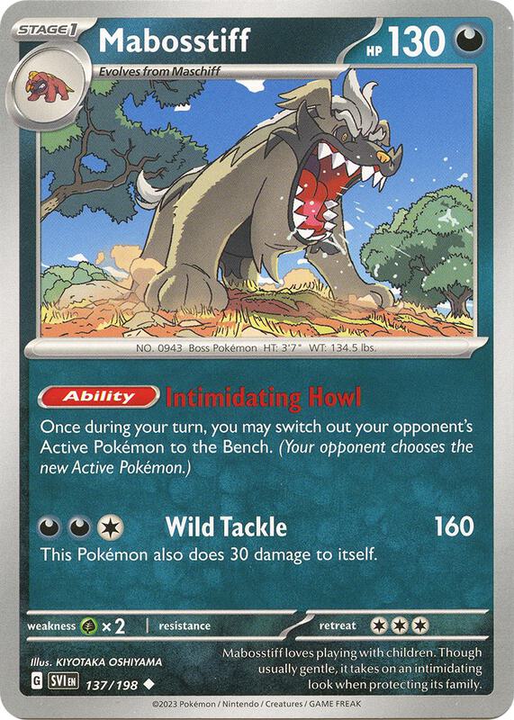 Mabosstiff - 137/198 - Normal 137/198 Scarlet & Violet | Uncommon Pokemon Card