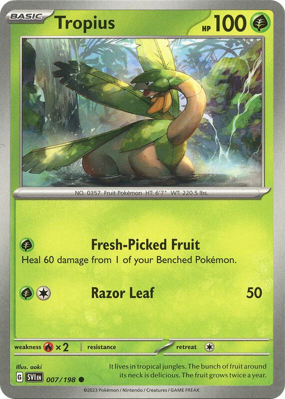 Tropius - Normal 007/198 Scarlet & Violet | Common Pokemon Card