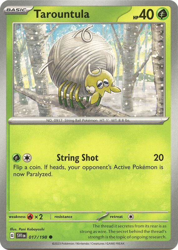 Tarountula - 017/198 - Reverse Holofoil 017/198 Scarlet & Violet | Common Pokemon Card