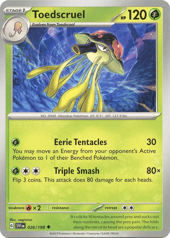 Toedscruel - Reverse Holofoil 026/198 Scarlet & Violet | Uncommon Pokemon Card