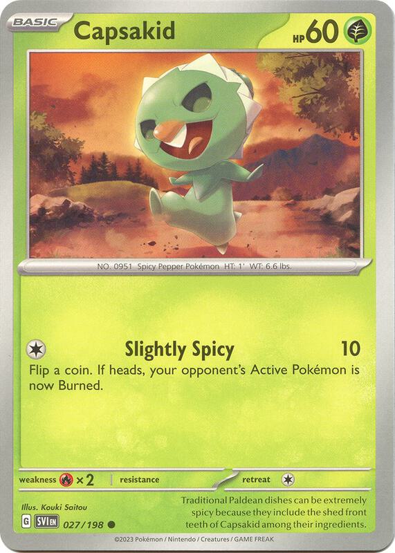 Capsakid - 027/198 - Reverse Holofoil 027/198 Scarlet & Violet | Common Pokemon Card