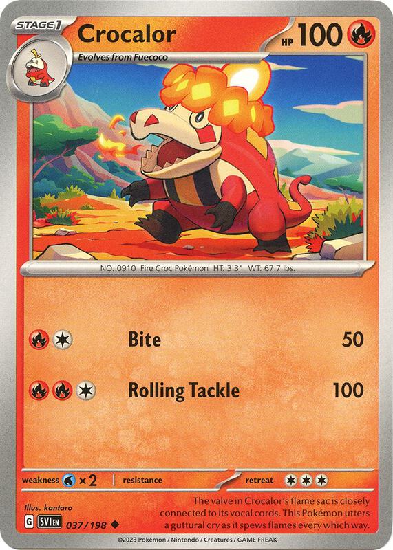 Crocalor - Reverse Holofoil 037/198 Scarlet & Violet | Uncommon Pokemon Card