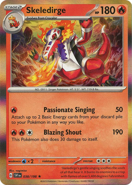 Skeledirge - Holofoil 038/198 Scarlet & Violet | Rare Pokemon Card