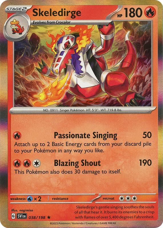 Skeledirge - Reverse Holofoil 038/198 Scarlet & Violet | Rare Pokemon Card