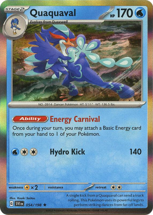 Quaquaval - Holofoil 054/198 Scarlet & Violet | Rare Pokemon Card