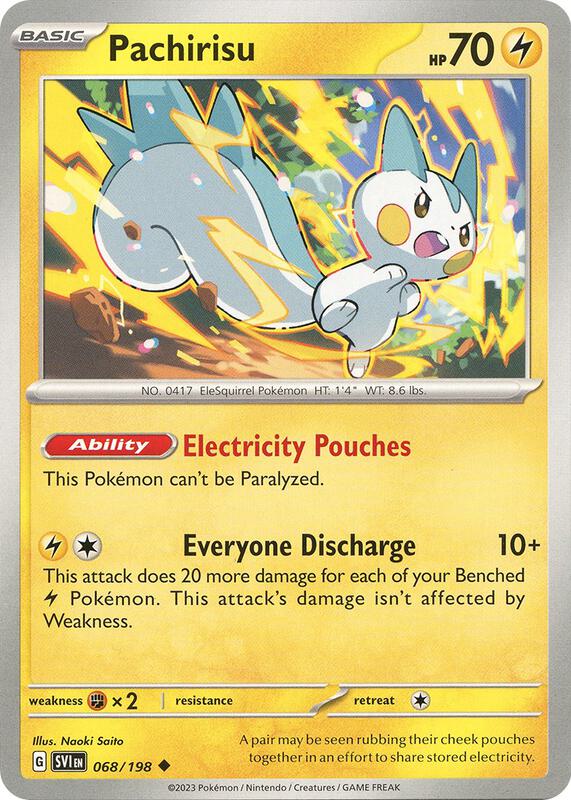 Pachirisu - 068/198 - Reverse Holofoil 068/198 Scarlet & Violet | Uncommon Pokemon Card