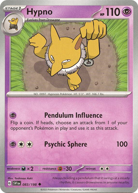 Hypno - Normal 083/198 Scarlet & Violet | Uncommon Pokemon Card