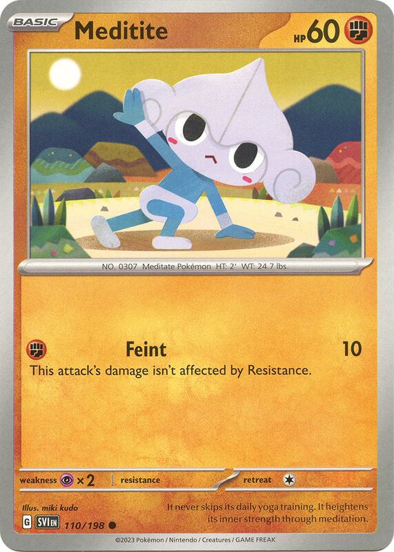 Meditite - 110/198 - Normal 110/198 Scarlet & Violet | Common Pokemon Card