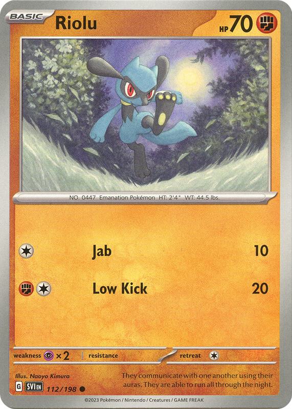 Riolu - 112/198 - Reverse Holofoil 112/198 Scarlet & Violet | Common Pokemon Card