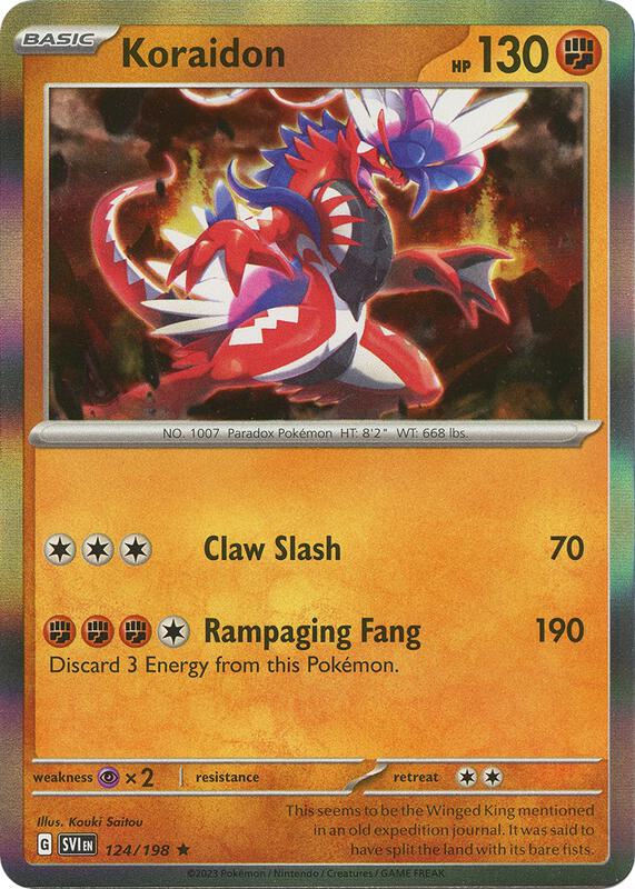 Koraidon - Reverse Holofoil 124/198 Scarlet & Violet | Rare Pokemon Card