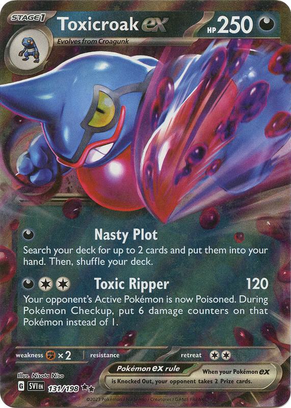 Toxicroak ex - 131/198 - Holofoil 131/198 Scarlet & Violet | Double Rare Pokemon Card