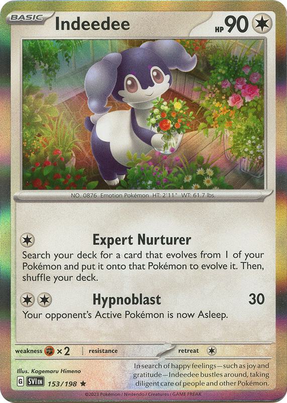 Indeedee - Holofoil 153/198 Scarlet & Violet | Rare Pokemon Card