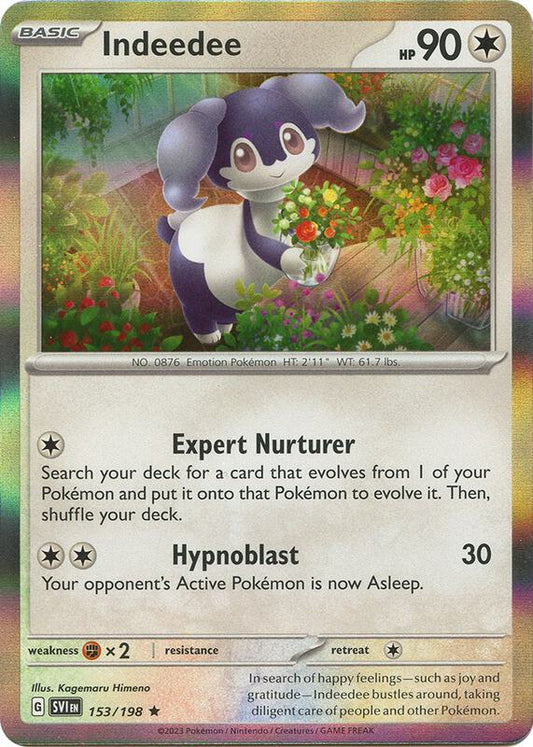 Indeedee - Holofoil 153/198 Scarlet & Violet | Rare Pokemon Card