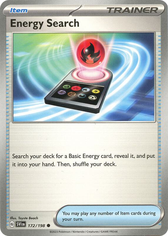 Energy Search - Normal 172/198 Scarlet & Violet | Common Trainer Card
