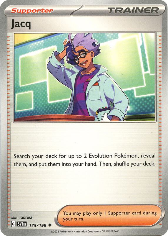 Jacq - 175/198 - Reverse Holofoil 175/198 Scarlet & Violet | Uncommon Trainer Card