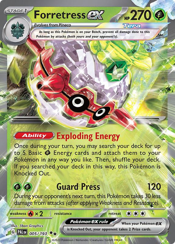 Forretress ex - 005/193 - Holofoil 005/193 Paldea Evolved | Double Rare Pokemon Card