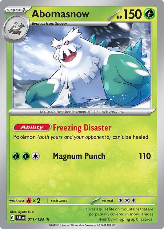 Abomasnow - Holofoil 011/193 Paldea Evolved | Rare Pokemon Card