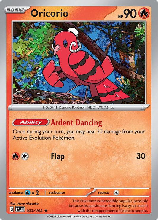 Oricorio - Reverse Holofoil 033/193 Paldea Evolved | Rare Pokemon Card