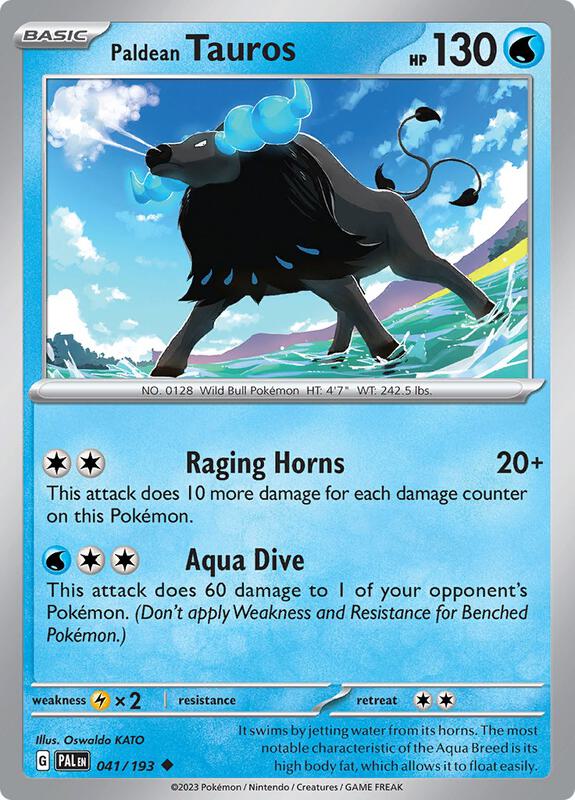 Paldean Tauros - 041/193 - Normal 041/193 Paldea Evolved | Uncommon Pokemon Card