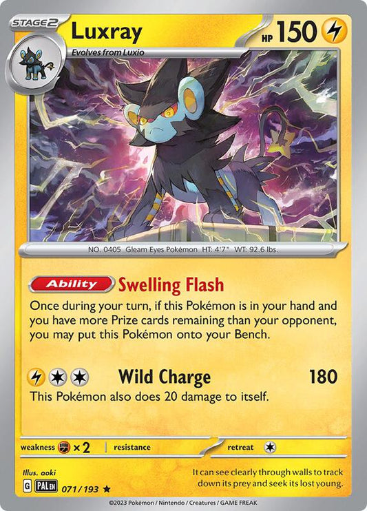 Luxray - Reverse Holofoil 071/193 Paldea Evolved | Rare Pokemon Card