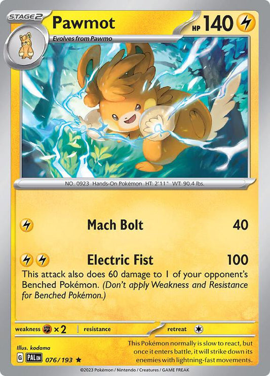 Pawmot - Holofoil 076/193 Paldea Evolved | Rare Pokemon Card