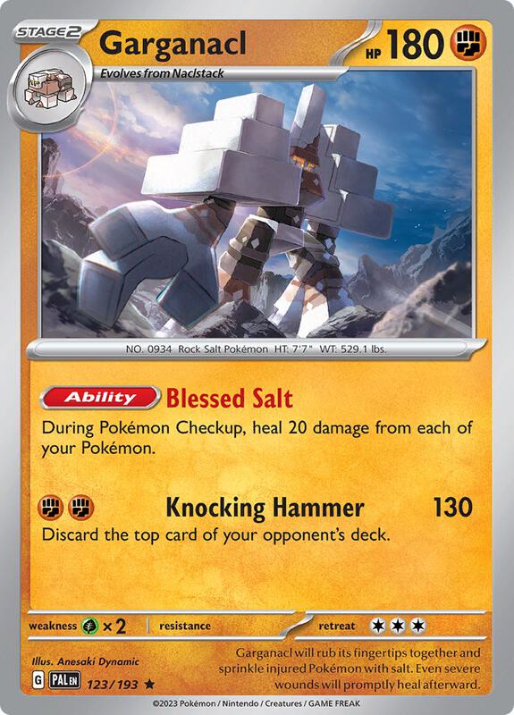 Garganacl - Reverse Holofoil 123/193 Paldea Evolved | Rare Pokemon Card