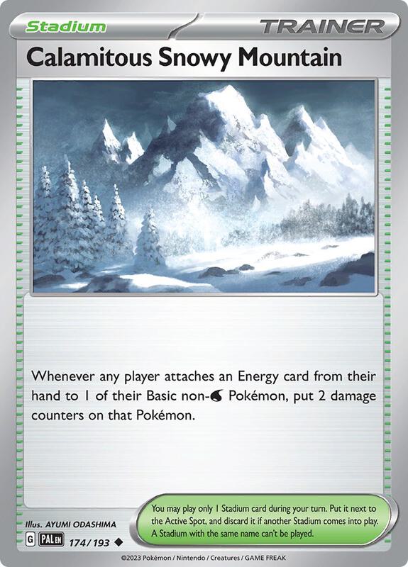 Calamitous Snowy Mountain - Reverse Holofoil 174/193 Paldea Evolved | Uncommon Trainer Card