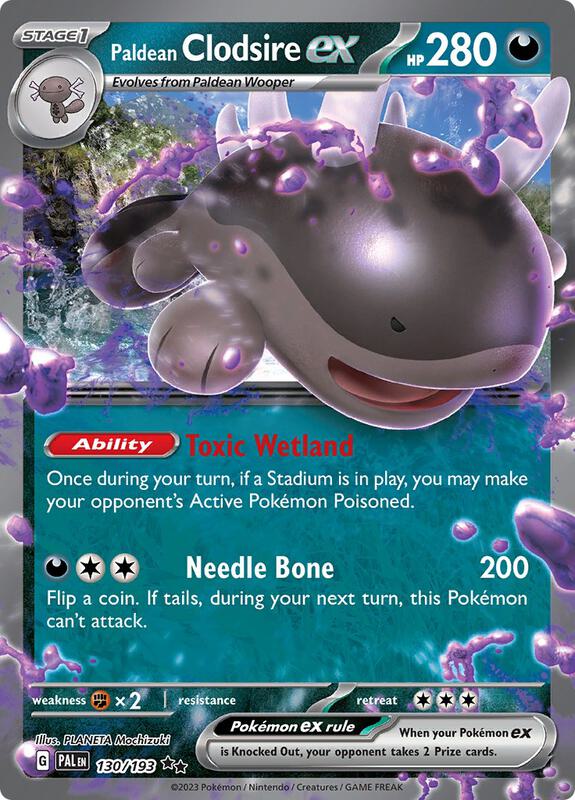 Paldean Clodsire ex - Holofoil 130/193 Paldea Evolved | Double Rare Pokemon Card